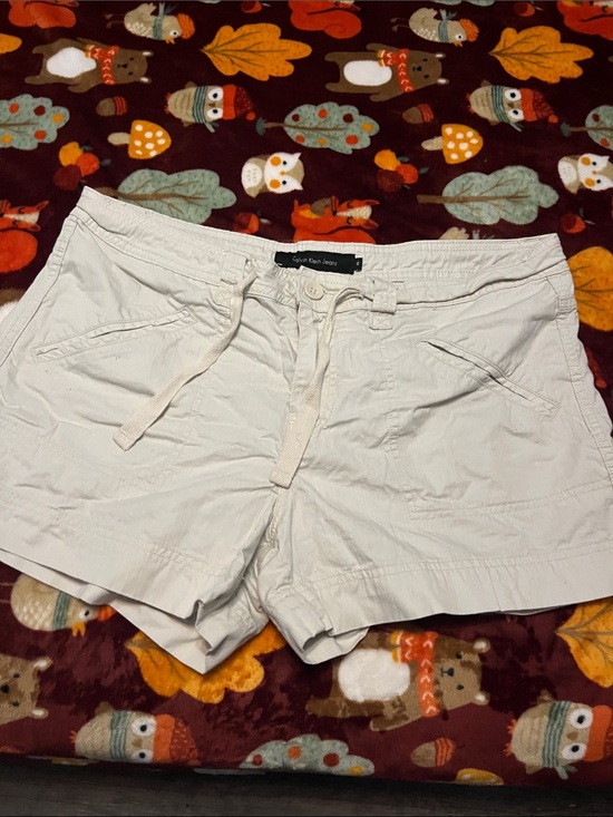 Calvin Klein Pants - Calvin Klein Cream Women's Drawstring Casual Shorts